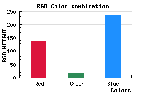 rgb background color #8A12EE mixer