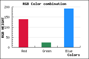 rgb background color #8A17BF mixer