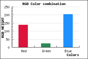 rgb background color #8A18CC mixer