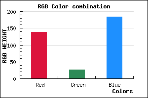 rgb background color #8A1AB8 mixer