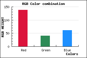 rgb background color #8A283D mixer