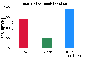 rgb background color #8A2FBC mixer