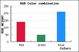 rgb background color #8A2FD1 mixer