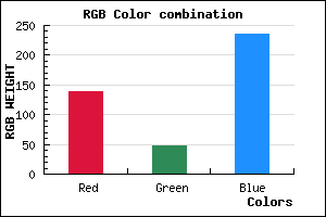 rgb background color #8A2FEC mixer
