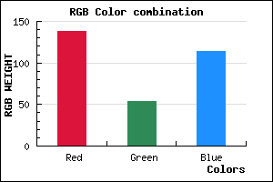 rgb background color #8A3672 mixer