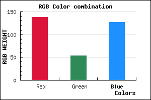 rgb background color #8A367F mixer