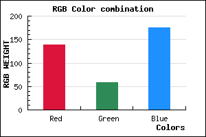 rgb background color #8A3BAF mixer