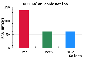 rgb background color #8A3C3C mixer