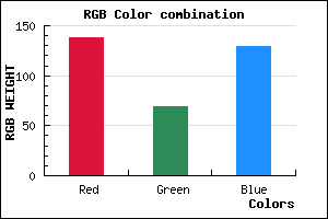 rgb background color #8A4581 mixer