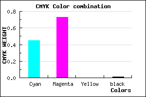 #8A45FD color CMYK mixer