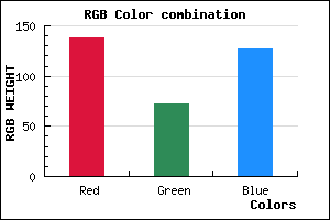 rgb background color #8A487F mixer