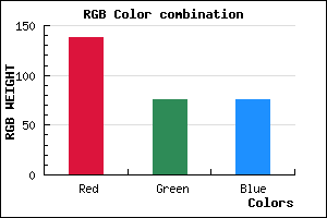 rgb background color #8A4C4C mixer