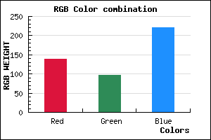 rgb background color #8A60DC mixer