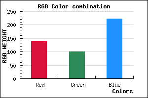 rgb background color #8B64DE mixer
