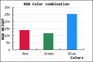 rgb background color #8B73FB mixer