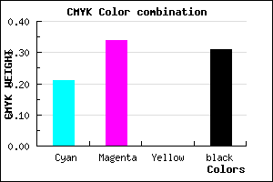 #8B74B0 color CMYK mixer