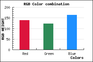 rgb background color #8B7BA3 mixer
