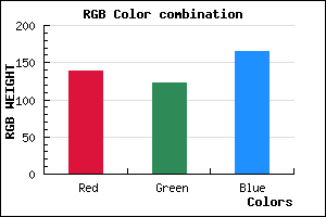 rgb background color #8B7BA5 mixer