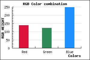 rgb background color #8B7BF9 mixer