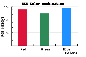 rgb background color #8B7C92 mixer