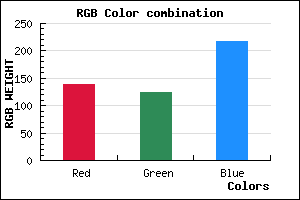 rgb background color #8B7CDA mixer