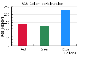 rgb background color #8B7DE3 mixer