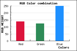 rgb background color #8B7DFA mixer