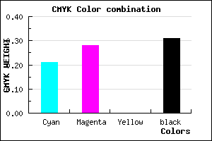 #8B7EB0 color CMYK mixer