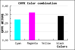 #8B7EB8 color CMYK mixer