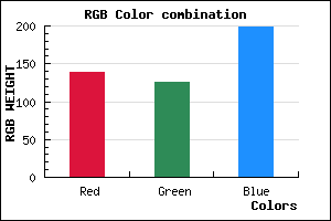 rgb background color #8B7EC6 mixer