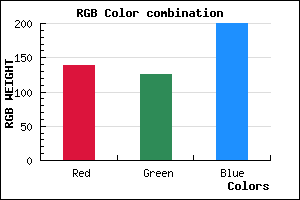 rgb background color #8B7EC8 mixer