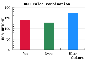 rgb background color #8B7FAD mixer