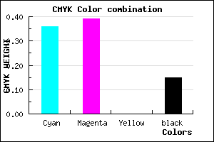 #8B84D8 color CMYK mixer