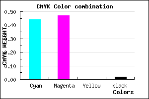 #8B84FA color CMYK mixer