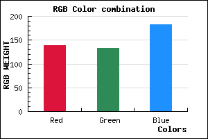 rgb background color #8B85B7 mixer