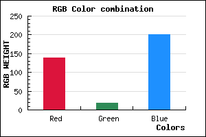 rgb background color #8B12C9 mixer