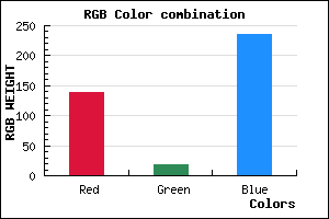 rgb background color #8B12EC mixer