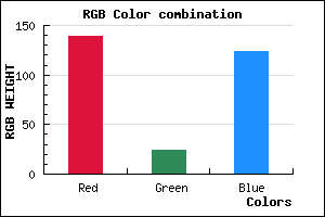 rgb background color #8B187C mixer