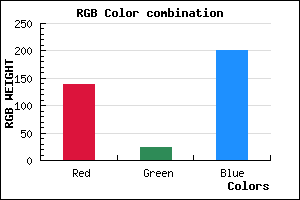 rgb background color #8B18C9 mixer