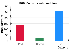 rgb background color #8B18FD mixer
