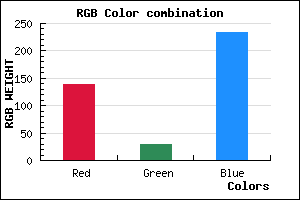 rgb background color #8B1DE9 mixer