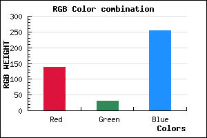 rgb background color #8B1FFF mixer
