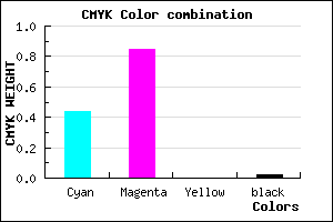 #8B25FA color CMYK mixer