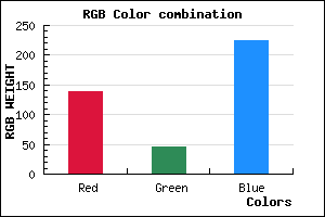 rgb background color #8B2DE1 mixer