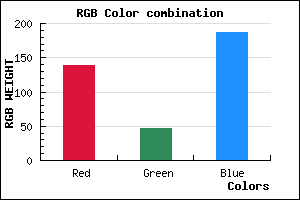 rgb background color #8B2FBB mixer