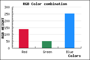 rgb background color #8B33FB mixer