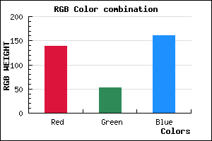 rgb background color #8B35A1 mixer