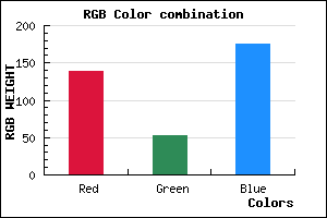 rgb background color #8B35AF mixer