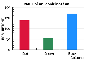 rgb background color #8B36A9 mixer