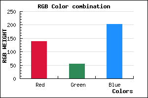 rgb background color #8B36CA mixer